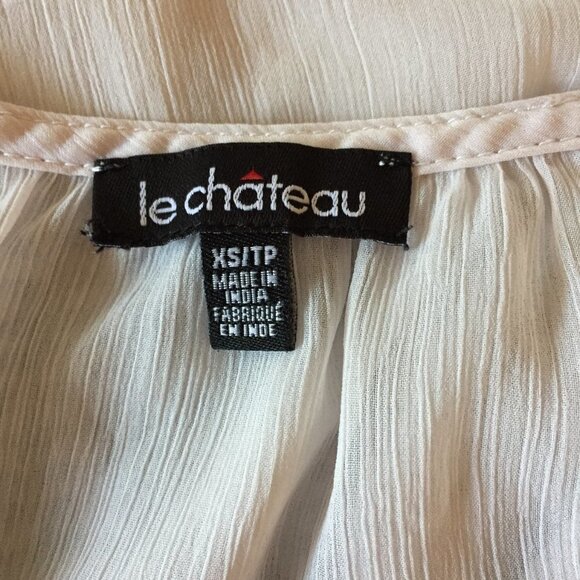 Le Chateau Bohemian Sheer Embroidered 3/4 Sleeve unic - Picture 4 of 10